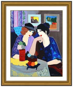 Itzchak Tarkay Signed Original Duo In Reflection Embossed Serigraph Framed Art