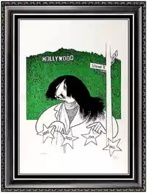Al Hirschfeld Signed Original Beatles Ringo Starr Color Lithograph Caricature Art