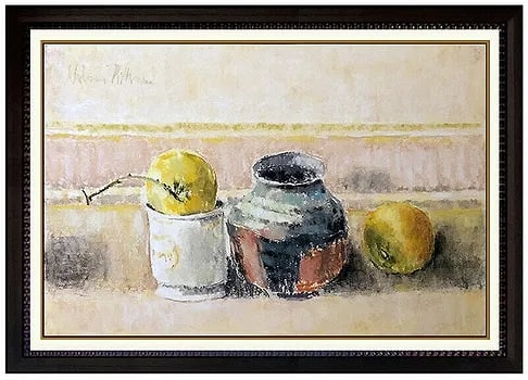 Hobson Pittman Signed Original Pastel Still Life Fruit Painting Framed Art (1 of 5)