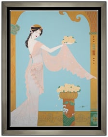 Lillian Shao Signed Original Large Acrylic Portrait Painting on Canvas Art