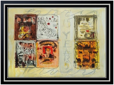 Larry Rivers Signed Original 15 Years Color Lithograph Modern Art Framed