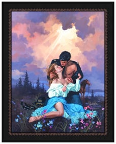 Robert Maguire Signed Original Acrylic Portrait Painting on Canvas Framed Art