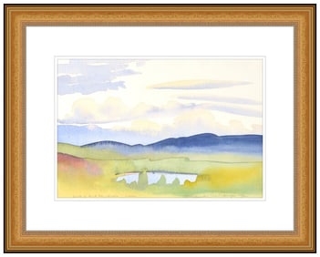 Susan Headley Van Campen Signed Original Watercolor Landscape Painting Framed