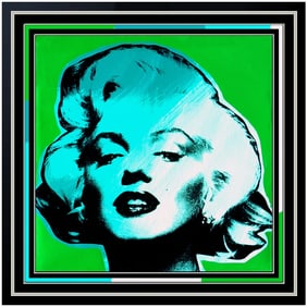 Steve Kaufman Signed Original Oil Marilyn Monroe Portrait Painting on Canvas Art