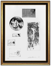 Leroy Neiman Signed Original Six Nudes Etching Female Portrait Modern Art