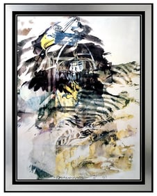 Robert Rauschenberg Signed Original Caucus Lithograph Large Framed Art