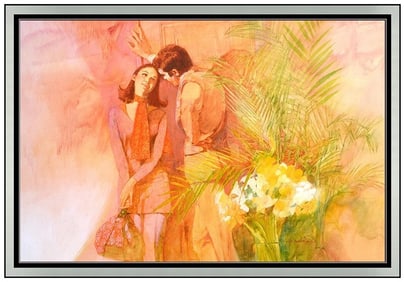Howard Rogers Signed Original Oil Portrait Figurative Painting Framed Art