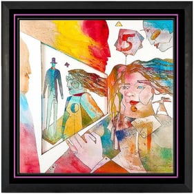 Gregory Hawthorne Signed Original Oil Relief Sculpture Modern Painting on Board