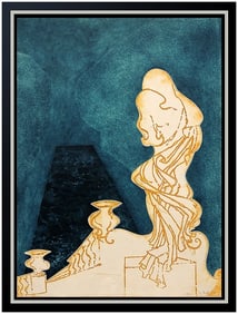Yannick Ballif Signed Original Color Etching Carborundum Abstract Portrait Art