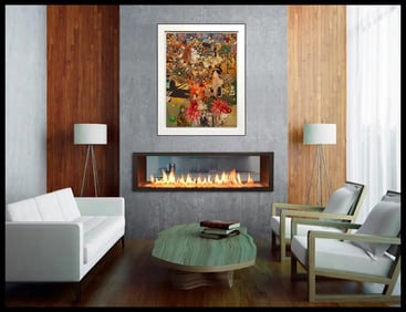 Robert Swedroe Signed Original Mixed Media Modern Collage on Board Framed Art
