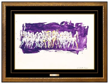 Leroy Neiman Signed Original Oh Calcutta Broadway Women Oil Painting Board