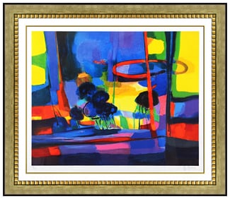 Marcel Mouly Signed Original Basque Clairiera Landscape Color Lithograph Art