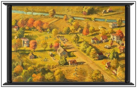 David Moriarty Signed Original Large Oil Landscape Painting on Board Framed