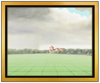 Otis Lumpkin Signed Original French Landscape Painting on Canvas Framed