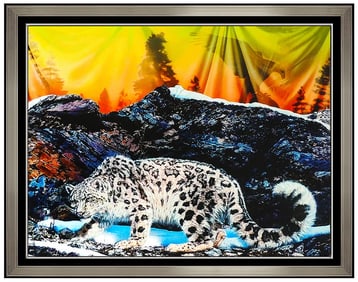 Adam Scott Rote Signed Original The Wild Ones Leopard Giclee on Aluminum