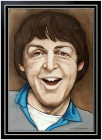 Jack Dowd Signed Original Pastel The Beatles Paul Mccartney Painting
