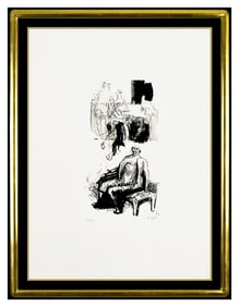 Henry Moore Signed Original Woman Seated Fireside Lithograph Sculpture