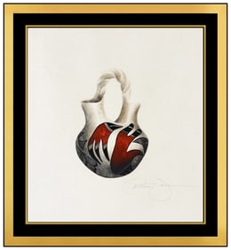 Patricia Dobson Signed Original Vase Acrylic Still Life Painting Framed