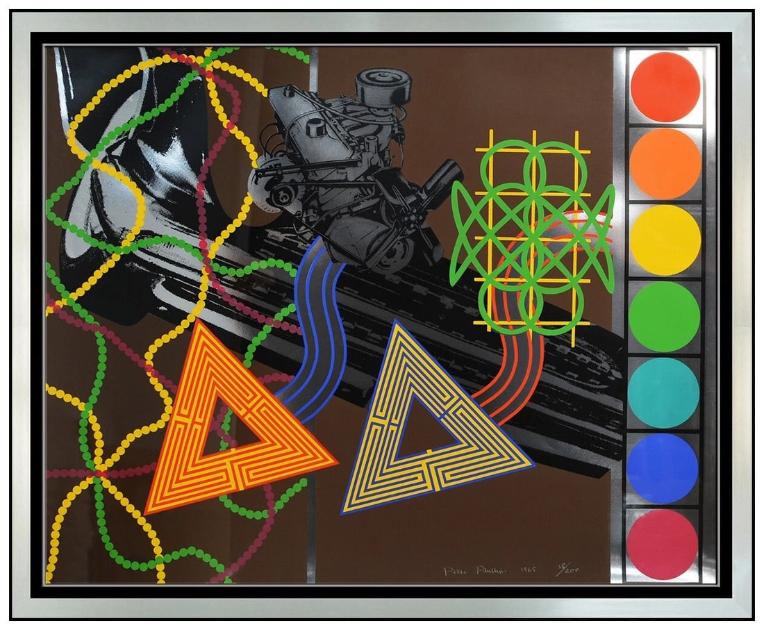 Peter Phillips Signed Original Abstract Screenprint Custom Print II Art: This lot includes:Gallery COA & In-House shipping (*insurance and international shipping for an additional charge)Artist: Peter PhillipsTitle: Custom Print IIMedium: ScreenprintSize: 24” x 30&rd