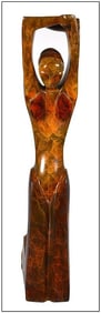 Donald Riggs Signed Original Tranquility Bronze Female Sculpture