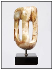 Anthony Quinn Signed Original Large Cubism Marble Sculpture