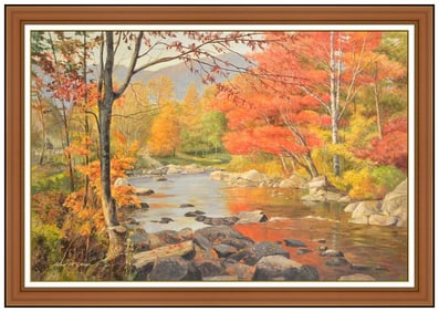 Alex McLaren Signed Original Oil Landscape Painting on Canvas Framed Art