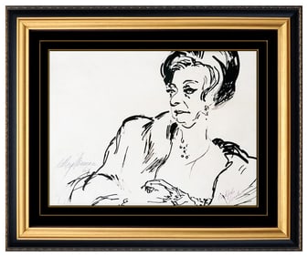 Leroy Neiman Signed Original Gouache London Gambling Portrait