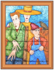 Duncan Regehr Signed Original Large Oil Portrait Painting Board Art