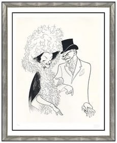 Al Hirschfeld Signed Love Among The Ruins Etching Print Framed Art