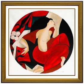 Linda Le Kinff Signed Original Sabine Serigraph Modern Large