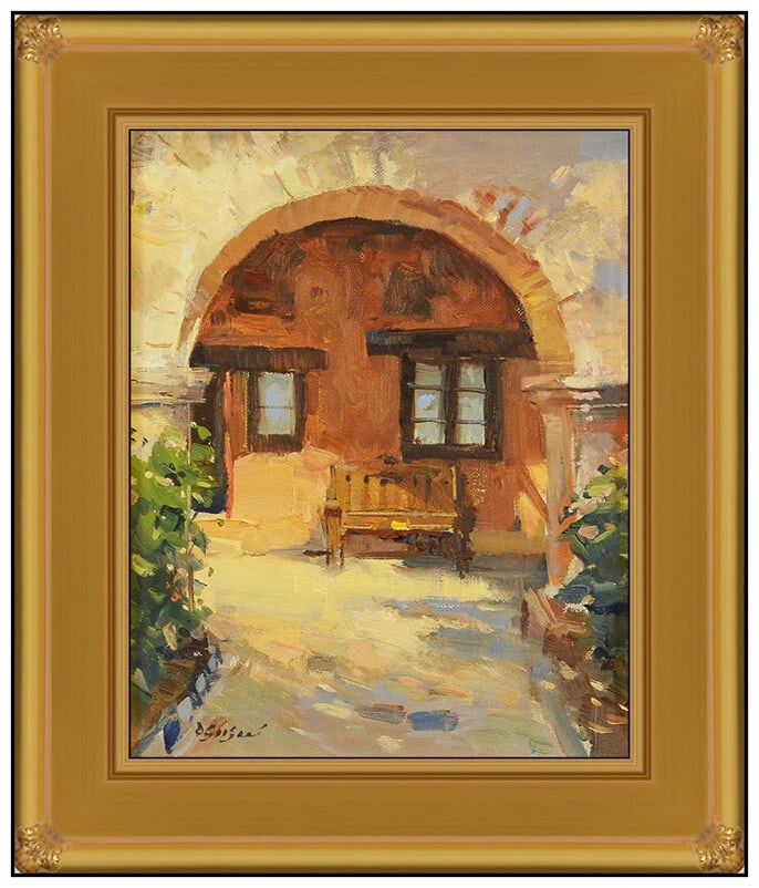 Dan Goozee Original Oil Painting On Board Architecture Signed Framed Artwork