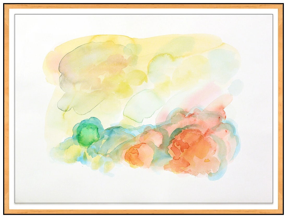 William Tillyer Original Watercolor Landscape Painting Signed: This lot includes:Gallery COA & In-House shipping (*insurance and international shipping for an additional charge)Artist: William TillyerTitle: Rolling HillsMedium: Watercolor PaintingSize: 22.5" x 30