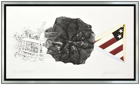 James Rosenquist Original Large Color Etching Black Triangle Hand Signed