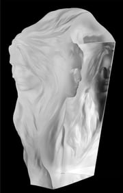 Frederick Hart Original Acrylic Sculpture Reflections Female Portrait Hand Signed