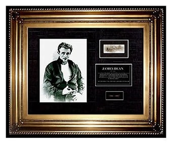 James Dean Lock of Hair Autograph Photo Signed Hollywood Memorabilia