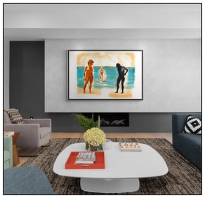 Eric Fischl Original Large Etching Aquatint Beach Female Figurative Hand Signed