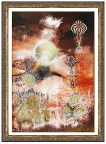 Luis Romero Original Acrylic Fantasy Landscape Painting on Board Hand Signed