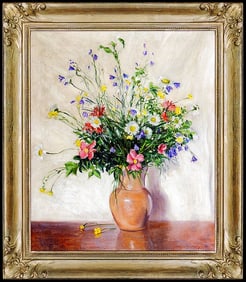 Johann Berthelsen Original Oil New York Still Life Painting on Canvas Hand Signed