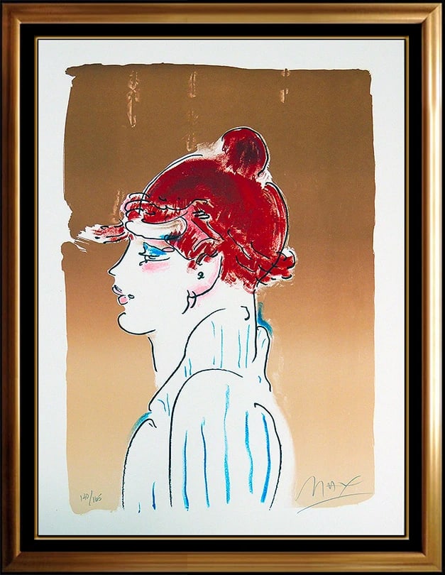 Peter Max Original Color Silkscreen Girl from Ibiza Blushing Beauty Hand Signed Artwork (1 of 5)