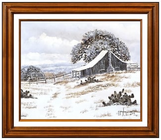 Randy Peyton Original Oil Western Landscape Painting on Canvas Hand Signed Framed