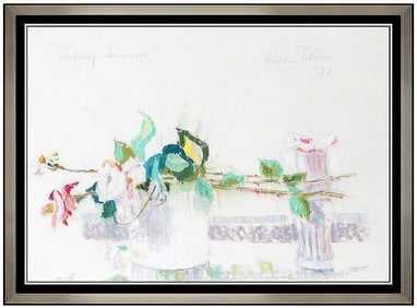 Hobson Pittman Original Pastel Floral Still Life Painting Hand Signed Framed Artwork