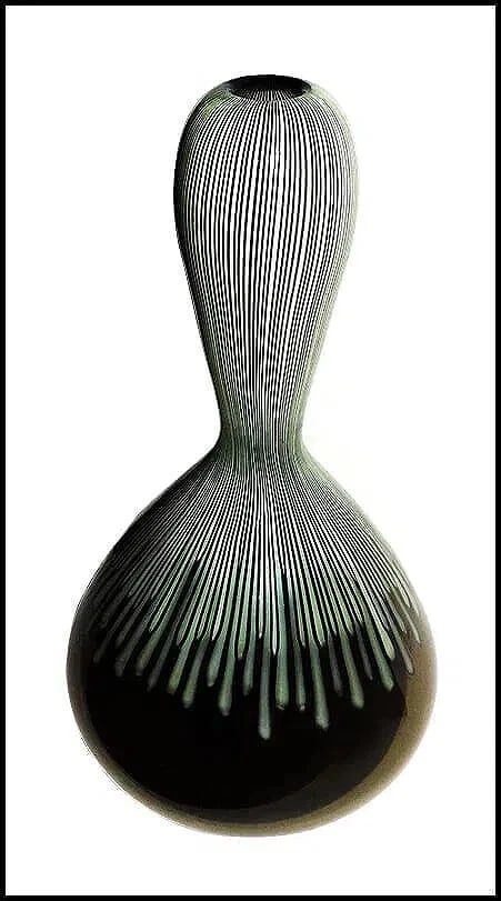 Ludovico Santillana Venini Cannette Original Murano Glass Vase Hand Signed Antique (1 of 3)