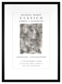 Russell Maret Original Embossed Exhibition Poster Hand Signed New York Print Framed Artwork