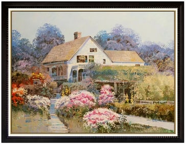 Ming Feng Original Oil Painting On Canvas Signed Landscape 30x40 Framed Artwork