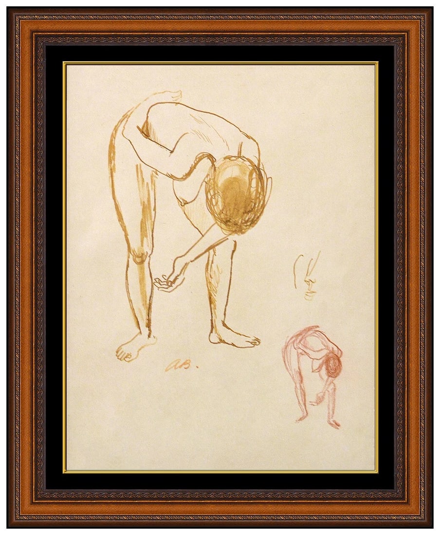 Aaron Bohrod Original Ink Drawing Hand Signed Female Figurative Framed Artwork: This lot includes:Gallery COA & in-house shipping (*insurance and international shipping for an additional charge)Artist: Aaron BohrodTitle: Study of FlexibilityMedium: Ink DrawingSize: 10 ½&rd