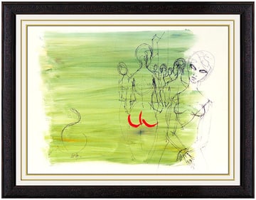 Charles Levier Original Acrylic Painting Signed French Nude Female Figurative Artwork