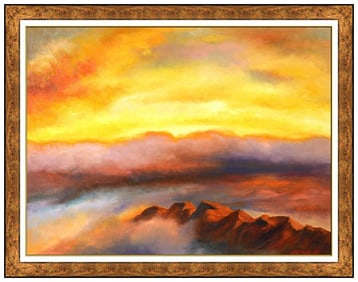 Robert K White Original Oil Painting On Canvas Signed Landscape Framed Artwork