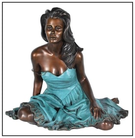 Ramon Parmenter Songerie A Vous Original Bronze Sculpture Signed Female Figure Artwork