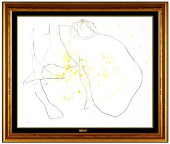 Joan Miro Flux De L’Aimant 14 Original Color Etching Aquatint Hand Signed Abstract Framed Artwork