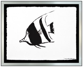 Robert Wyland Original Acrylic Painting Signed Fish Sealife Wildlife Framed Artwork